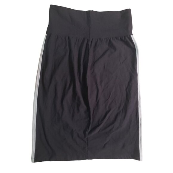 Kiya Tomlin Skirt Bamboo Black Gray Stripe Women Size XXL - Picture 2 of 5